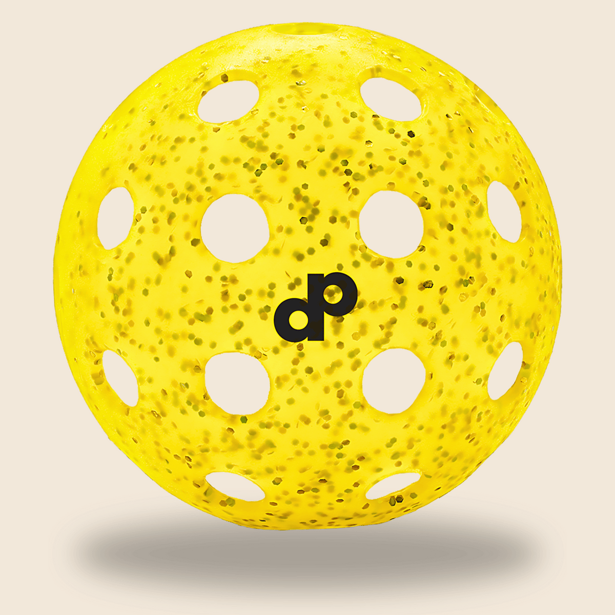 Yellow Glitter Outdoor Pickleballs