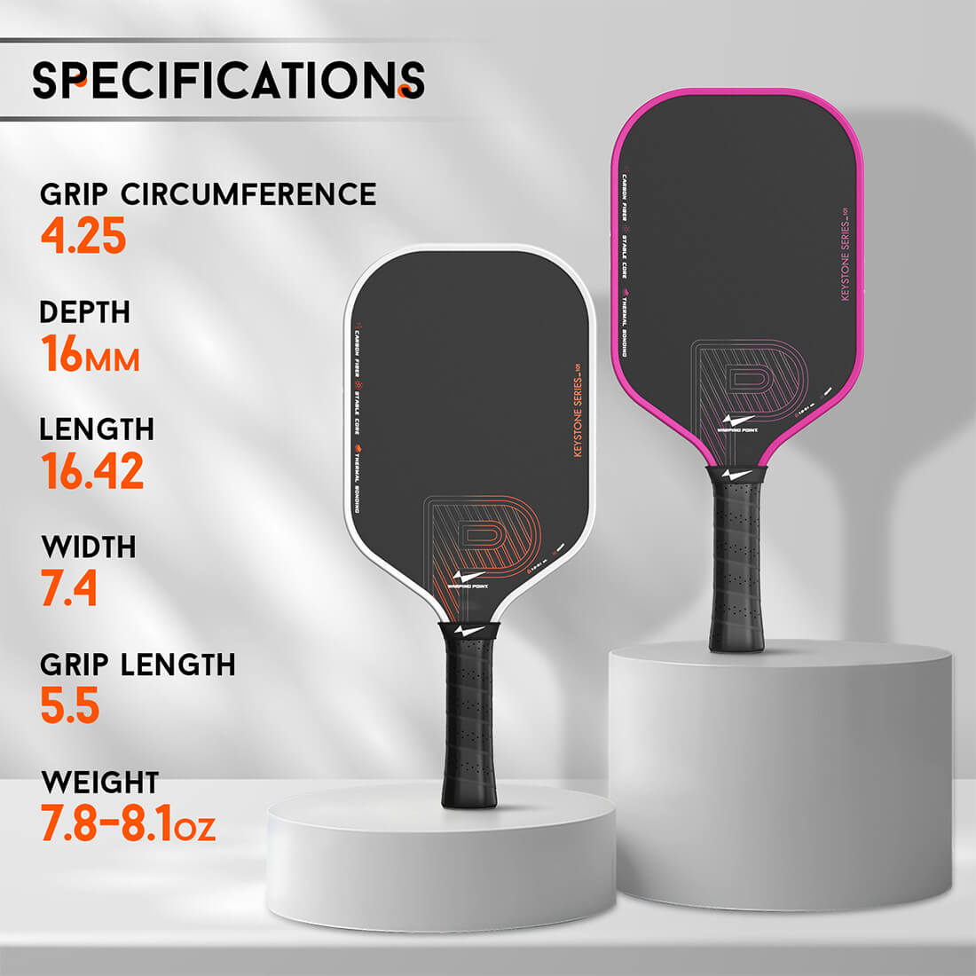 Keystone Pickleball Paddle – White