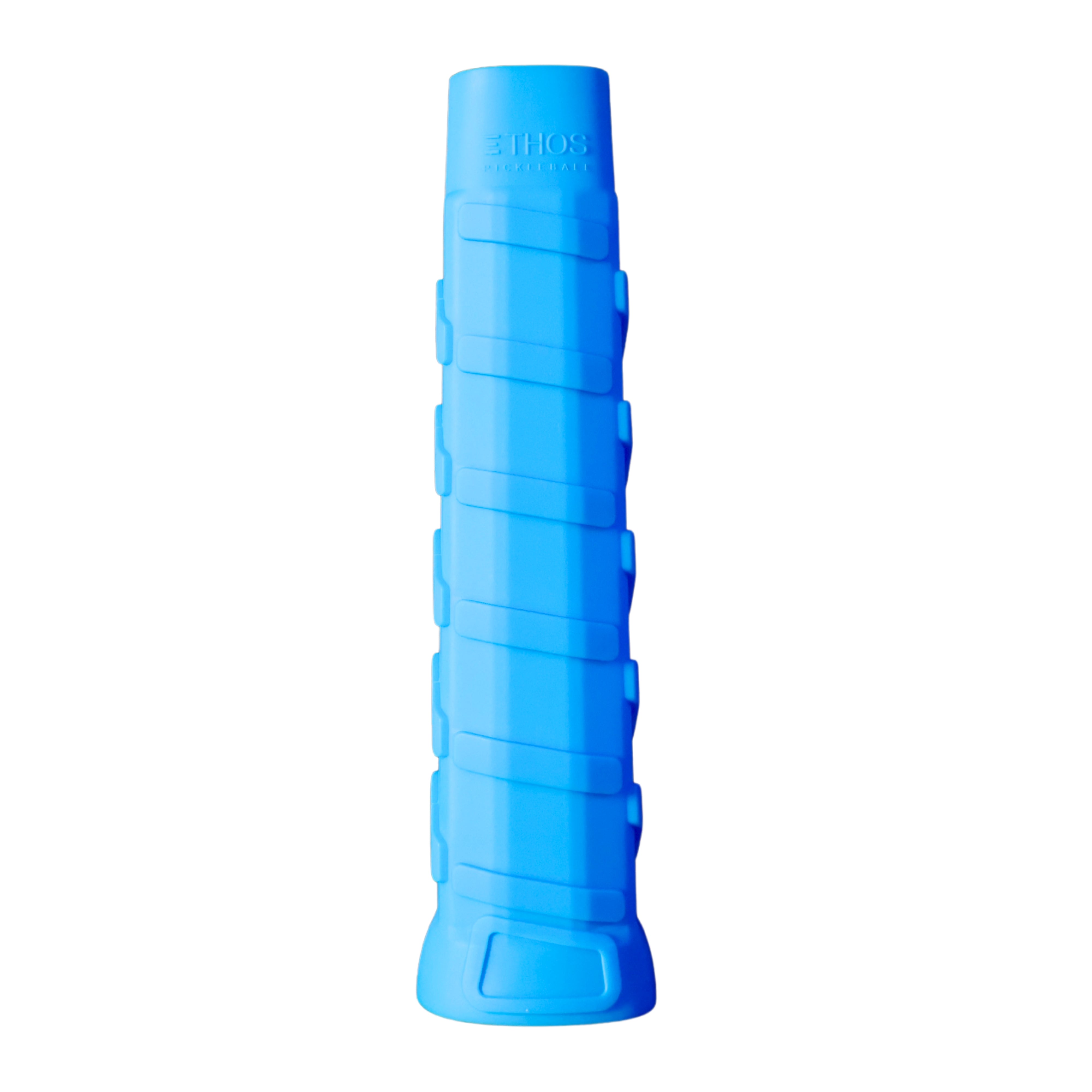 Blue Pro Undergrip by Ethos Pickleball with textured, raised diagonal ribs and rectangular panels.