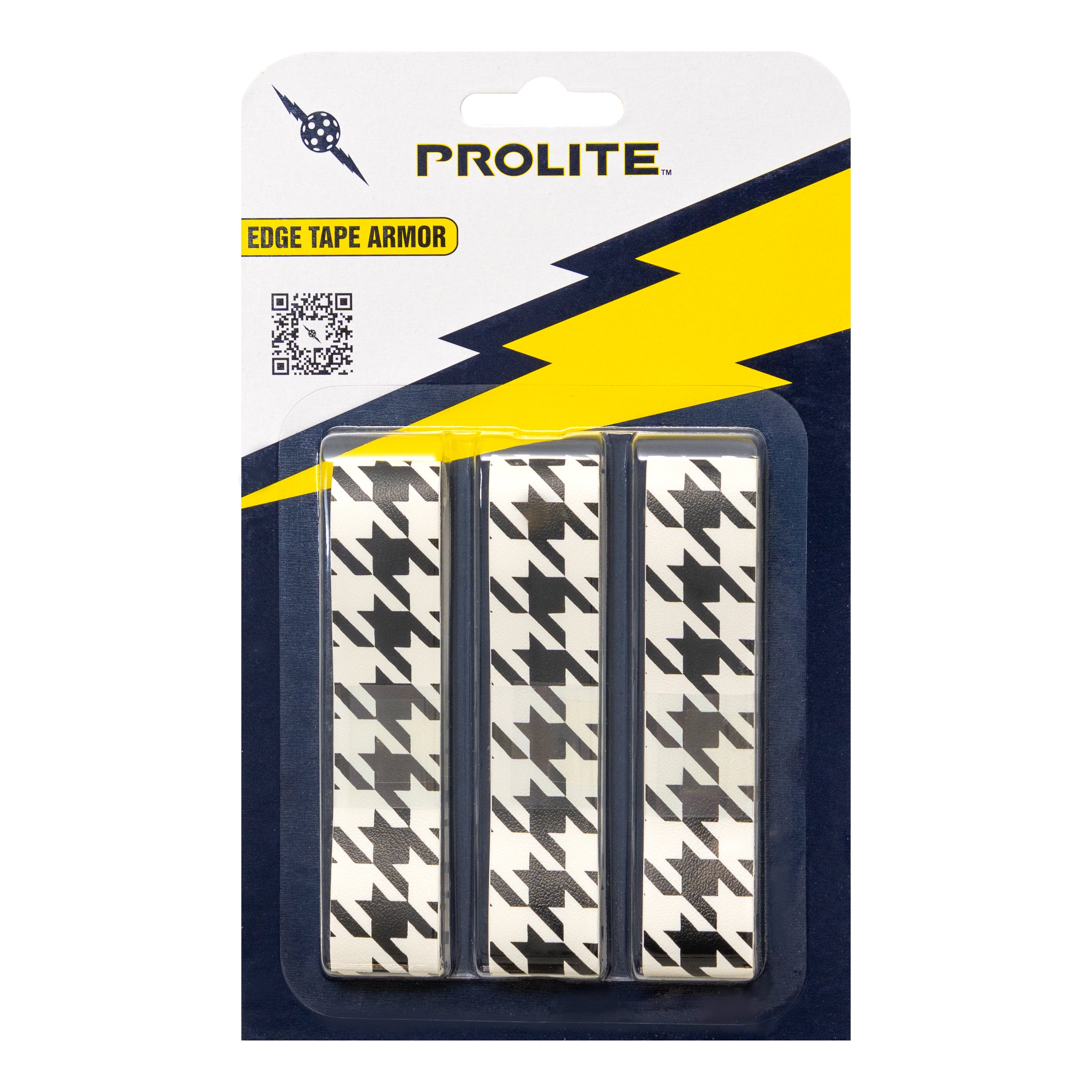 Pro-Lite Edge Tape Armor with black and white houndstooth pattern.