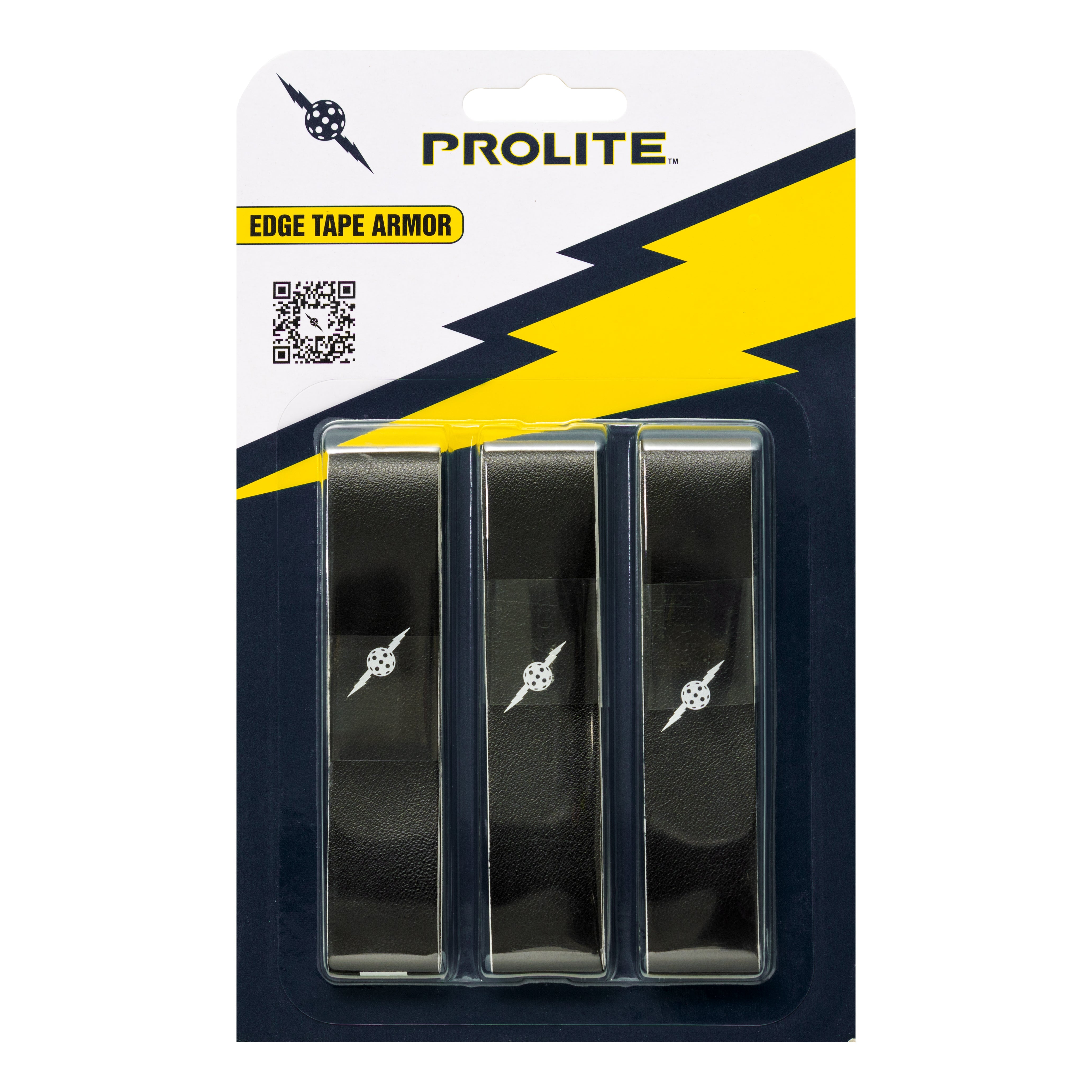 Package of three black Prolite edge tapes.
