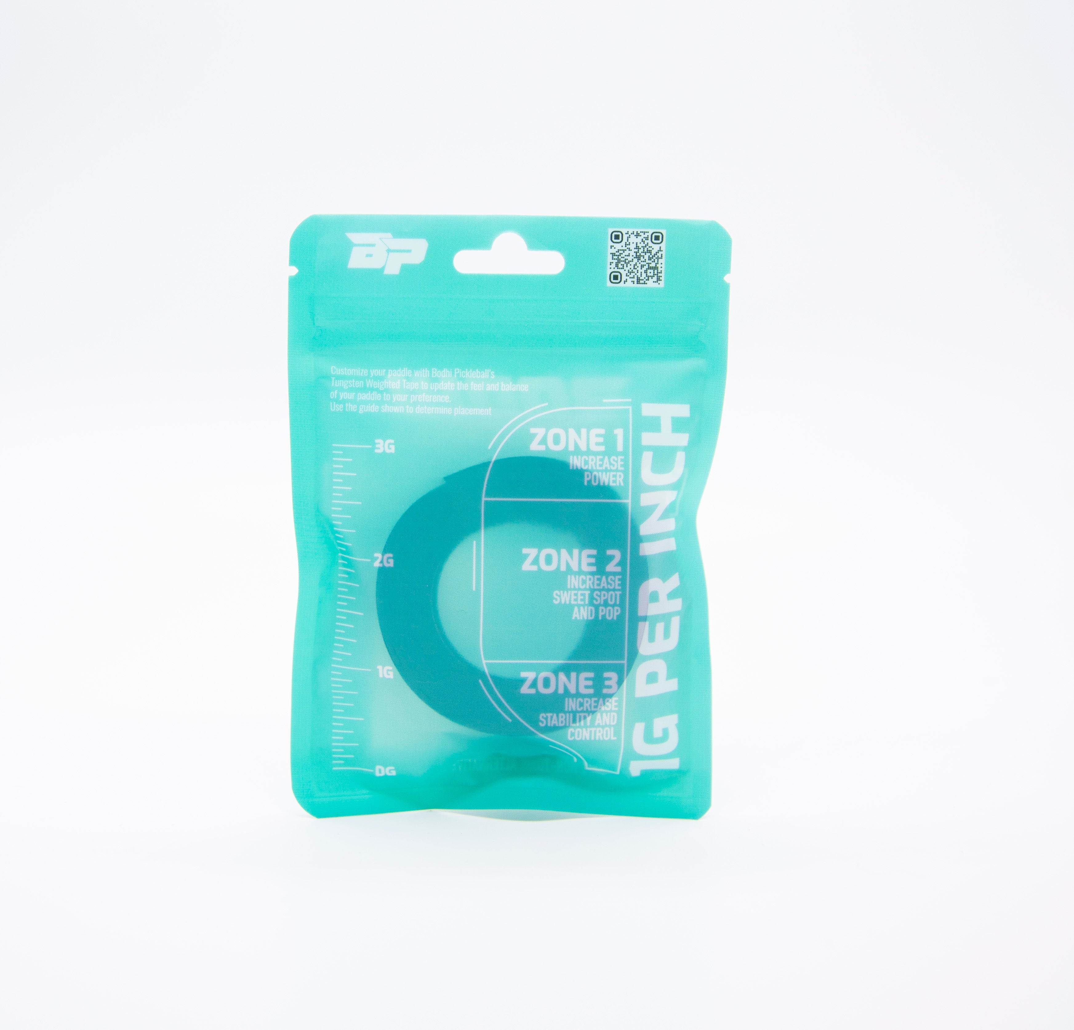 Teal-colored package of weighted tape for pickleball paddles.