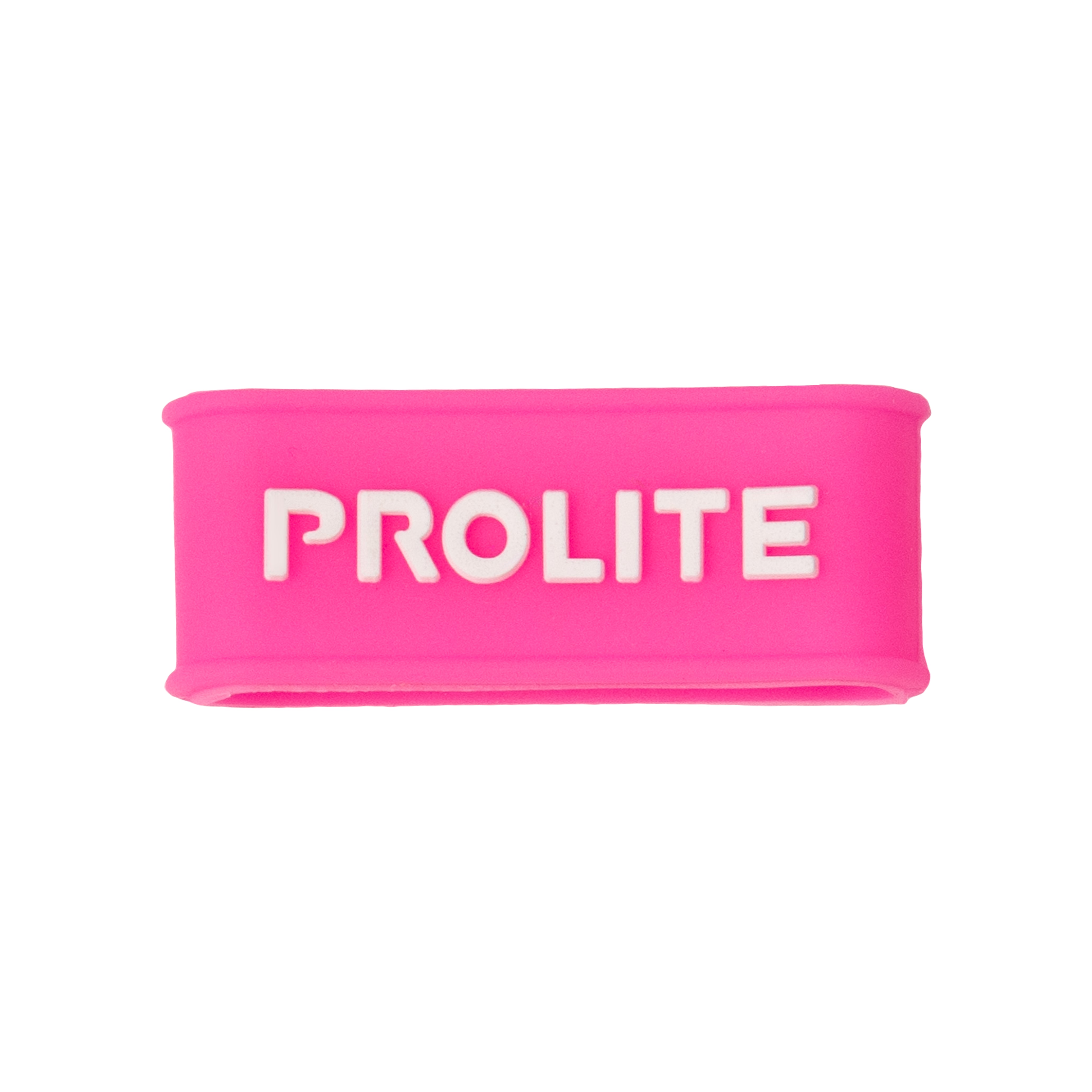 Pink wristband with the word "PROLITE" on it.
