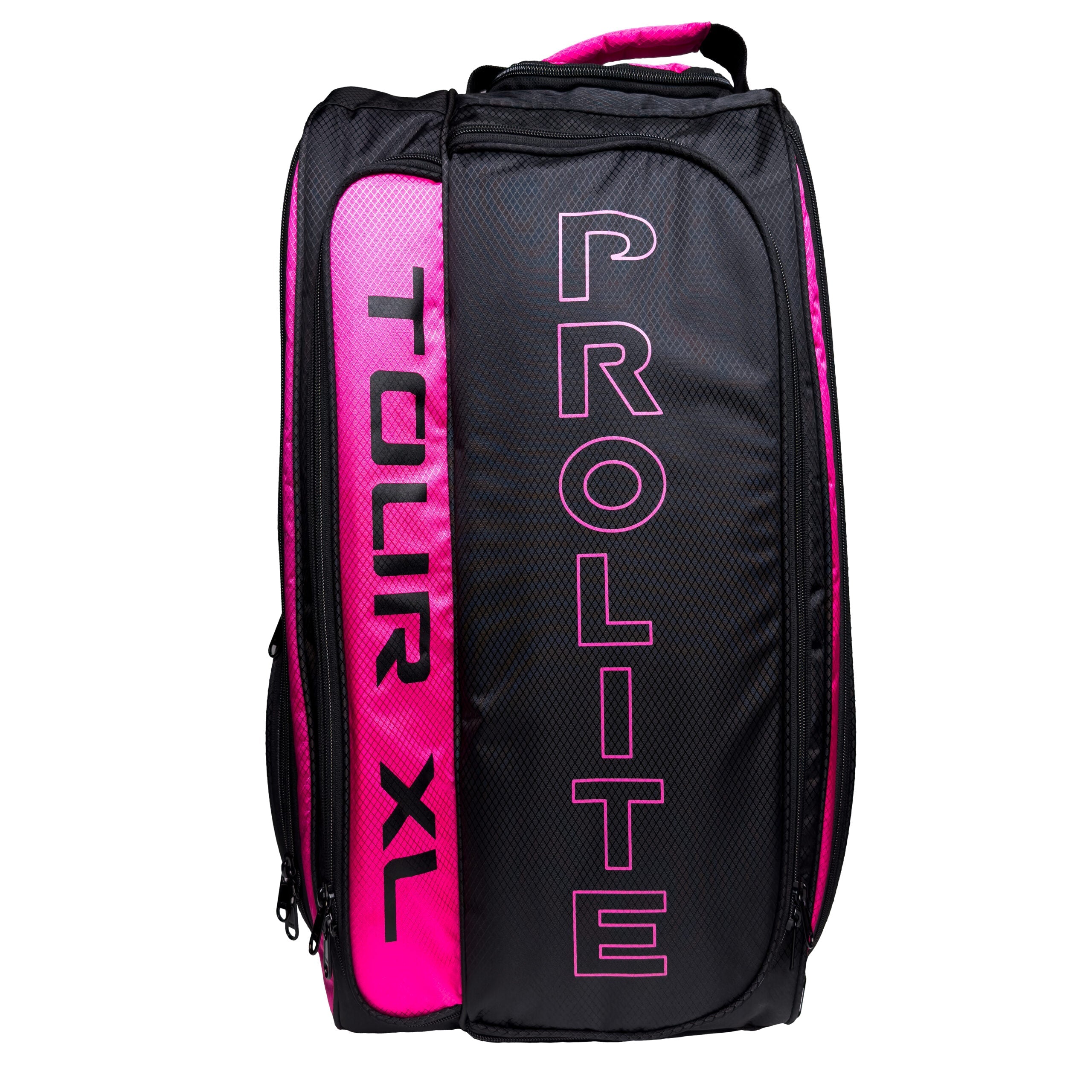 Black and pink Prolite Tour XL pickleball bag.