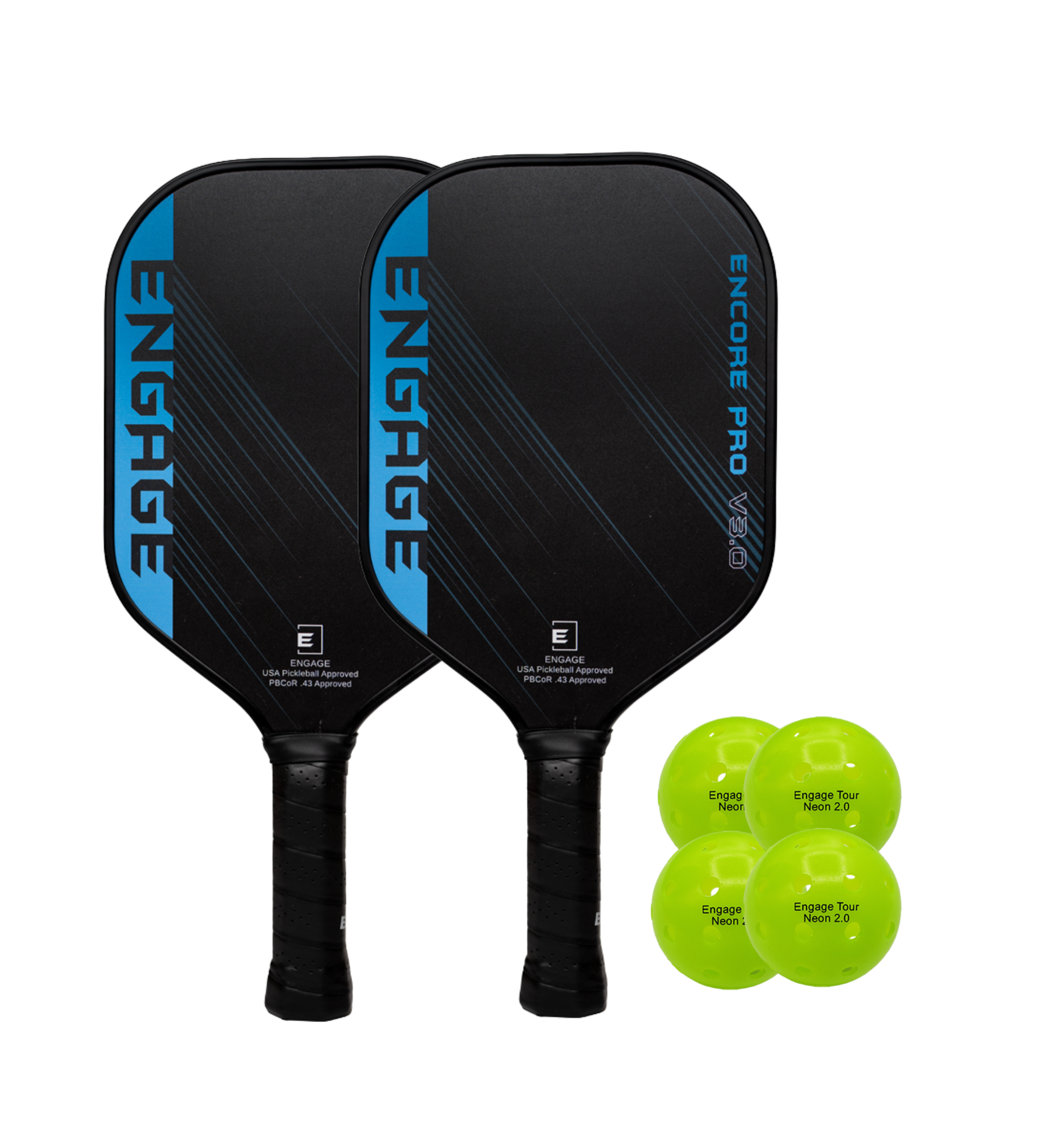 NEW BUNDLE. (2) Encore Pro V3.0 & (4) Tour Neon 2.0 Balls | True Carbon Skin