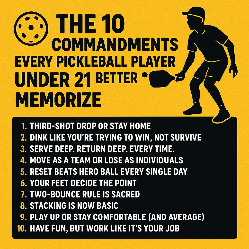 10 Commandments Every Pickleball Player should Memorize
