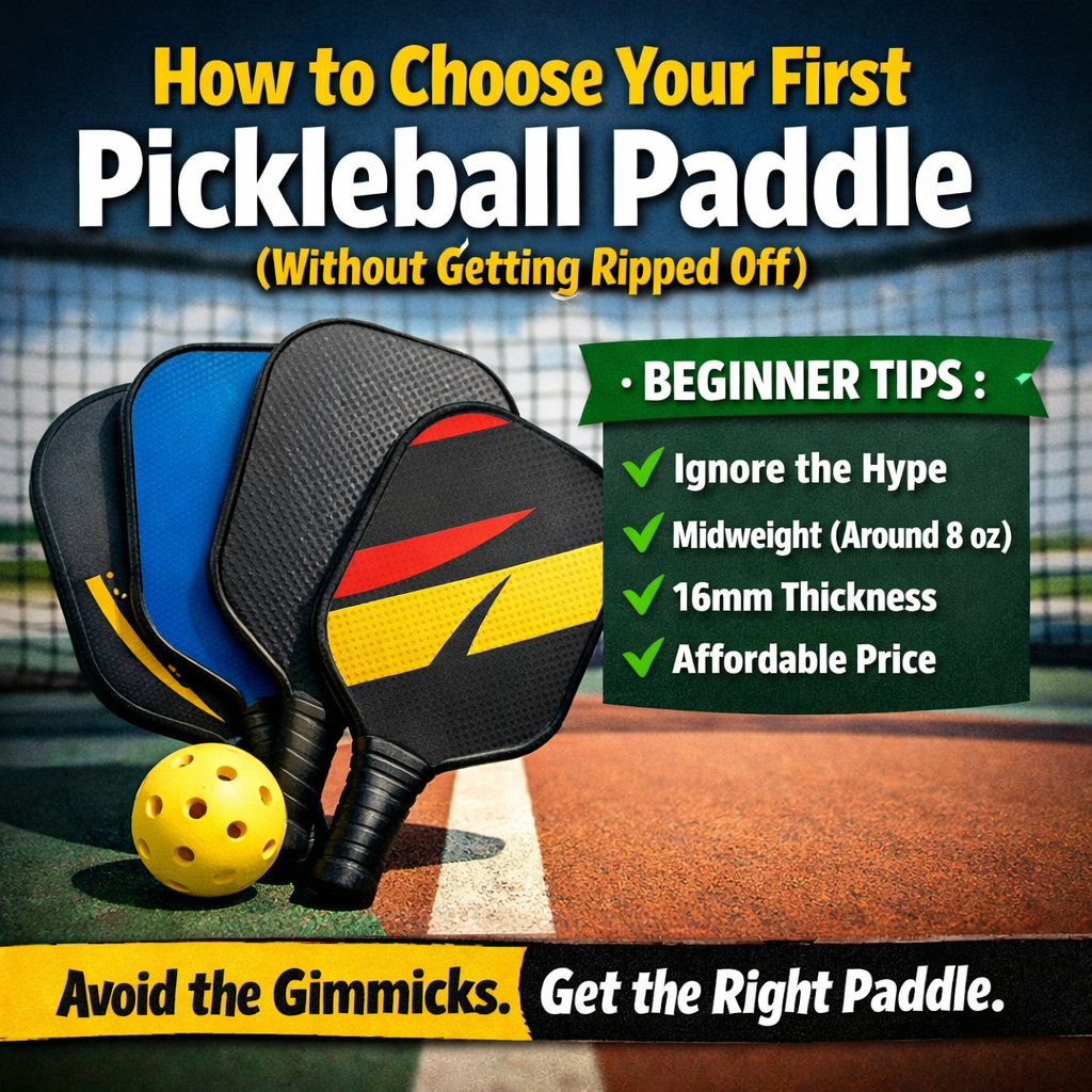 Image of blog referencing how to choose your first pickleball paddle