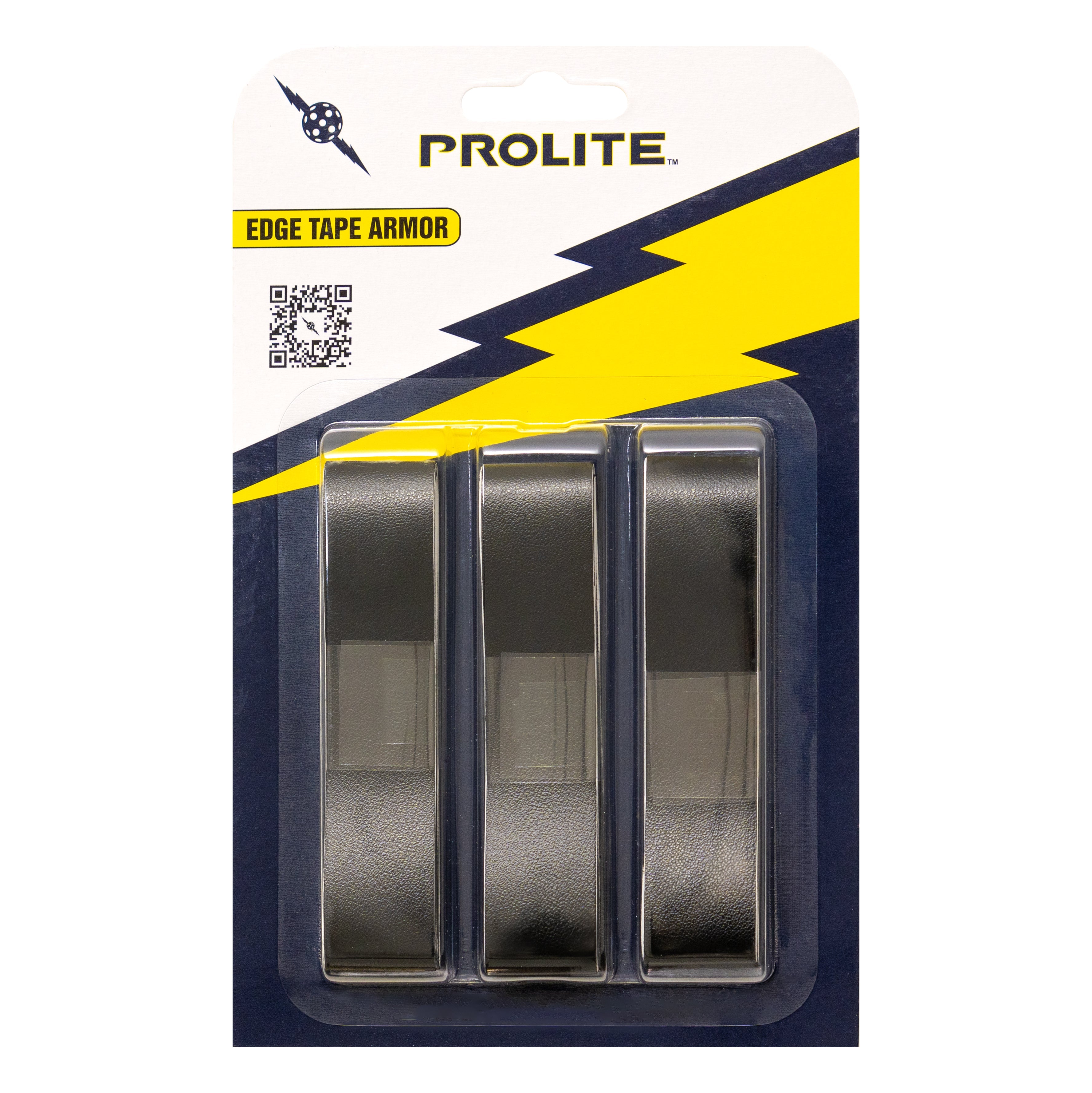 Package of three black Prolite edge tapes.