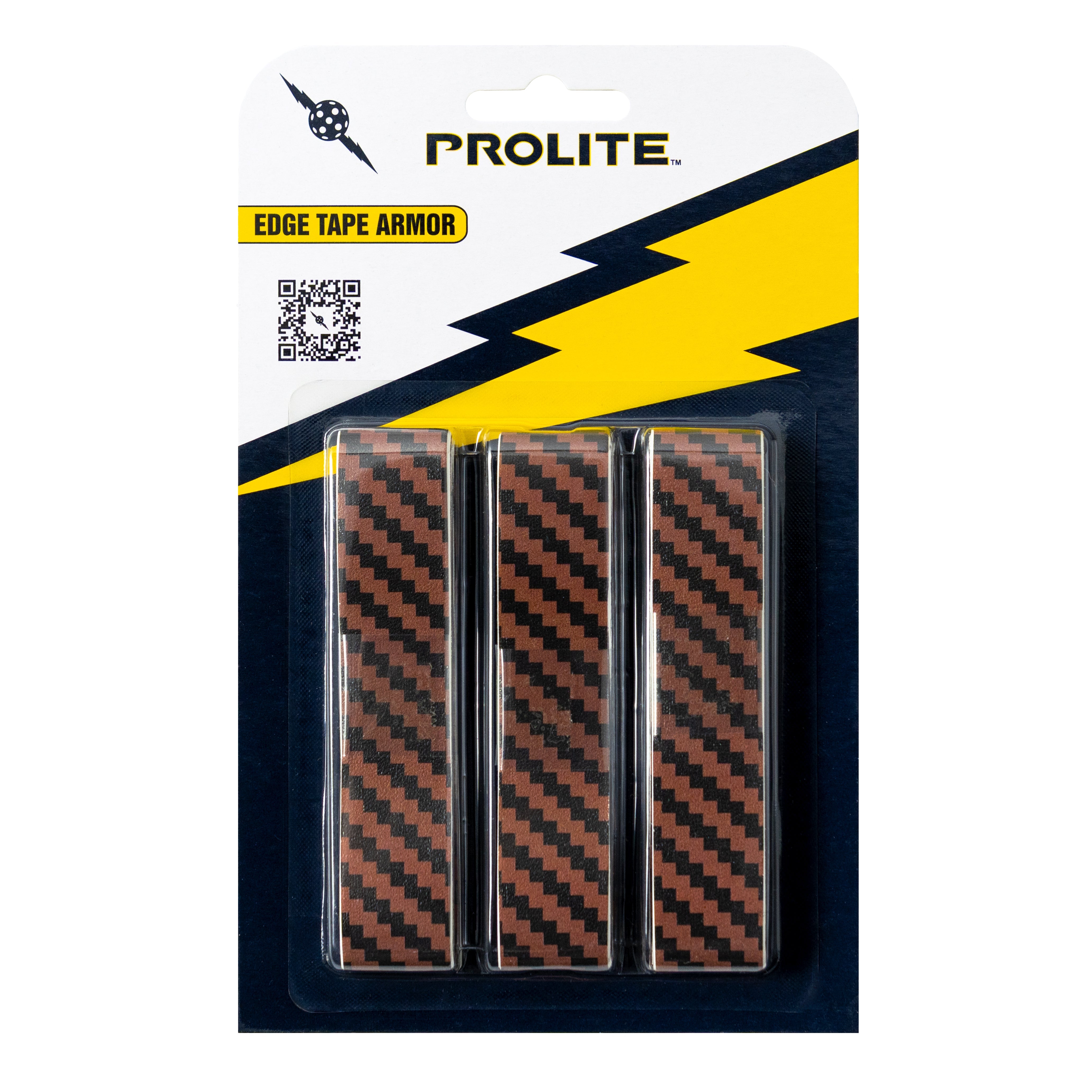 ProLite Edge Tape Armor, brown and black chevron pattern, packaged.