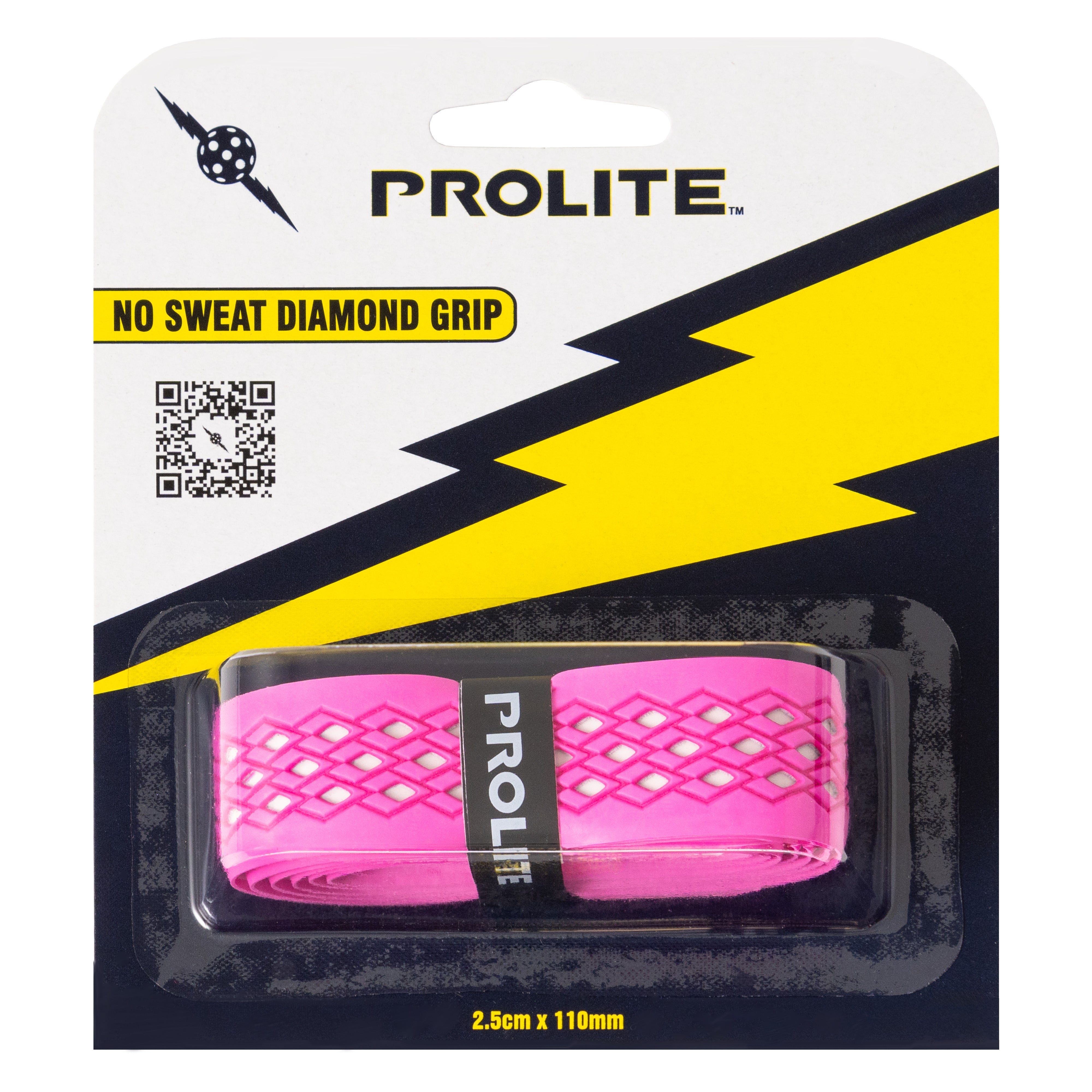 Pink Prolite "No Sweat Diamond Grip" tennis racket grip.
