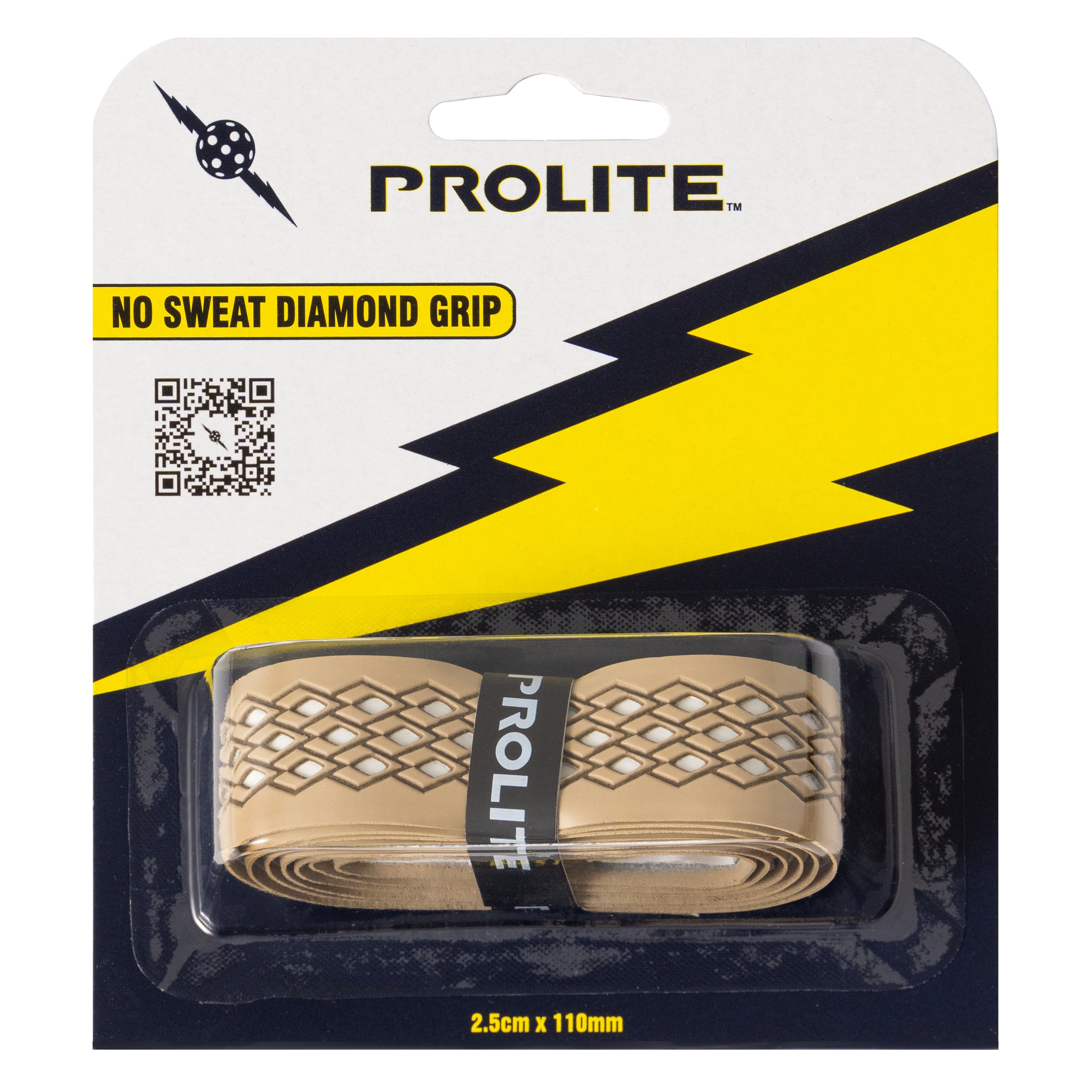 Prolite "No Sweat Diamond Grip" overgrip for pickleball or tennis racquet.