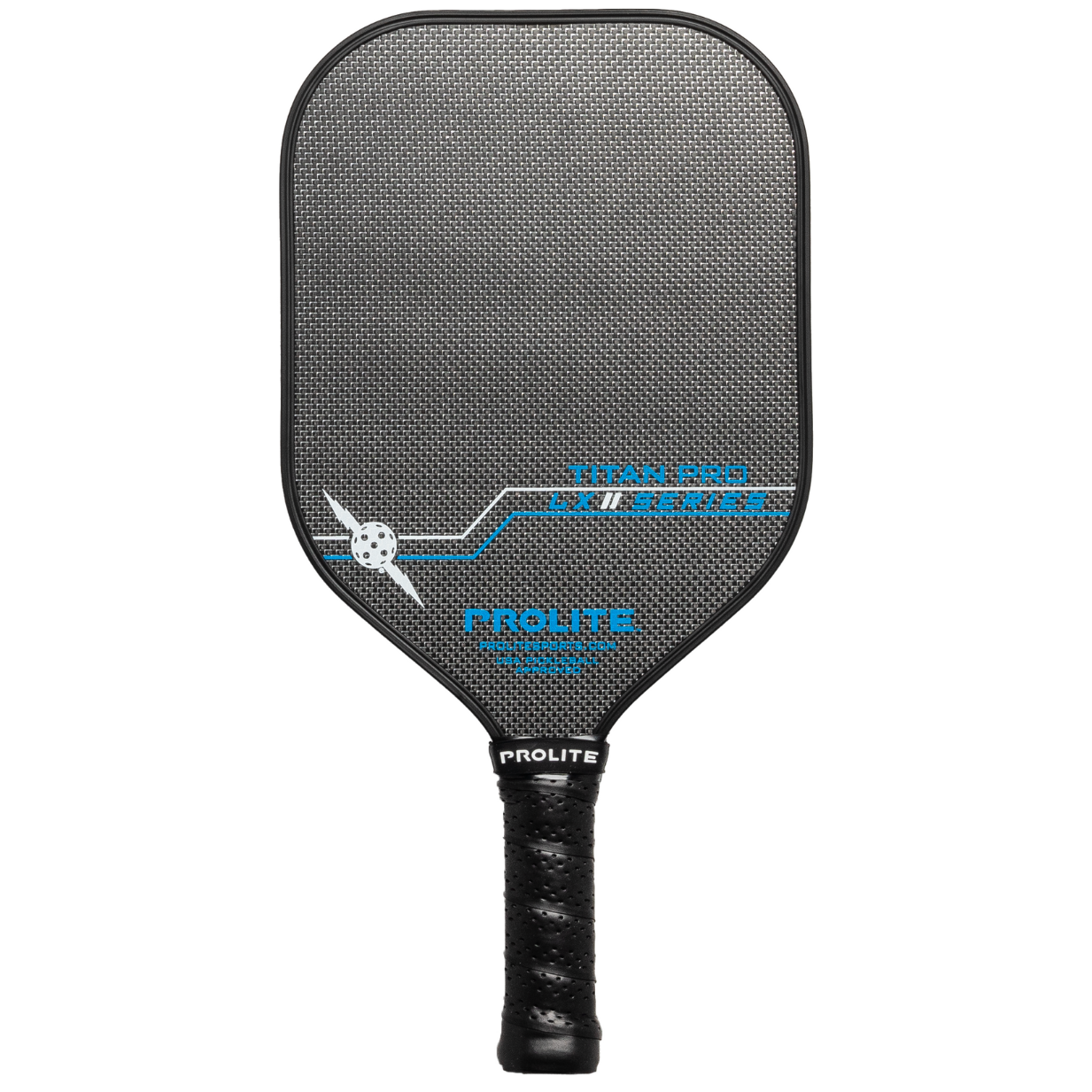 A black and gray Prolite Titan Pro pickleball paddle.