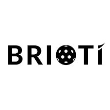 Brioti pickleball eyewear logo in black on white background