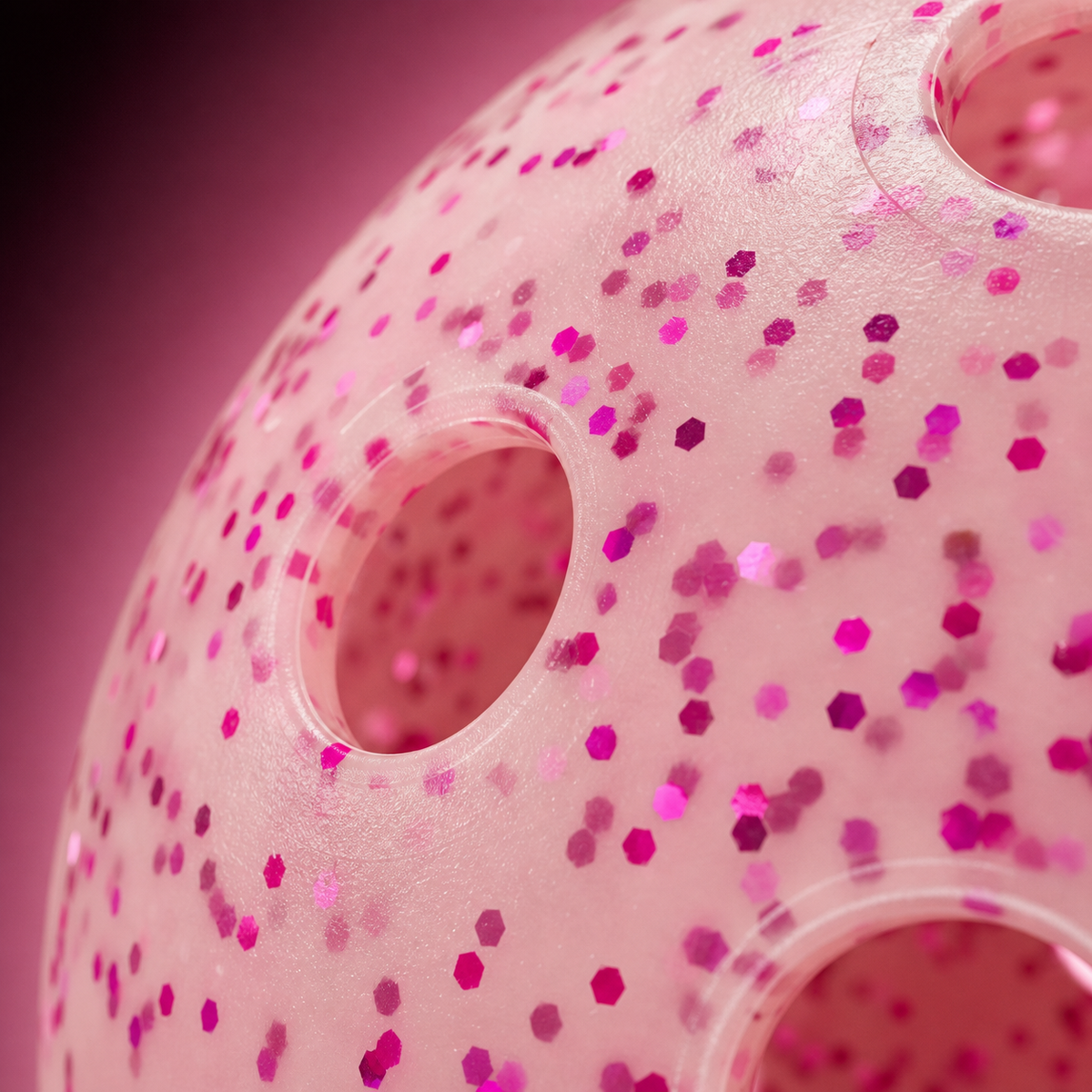 Pink Glitter Outdoor Pickleballs